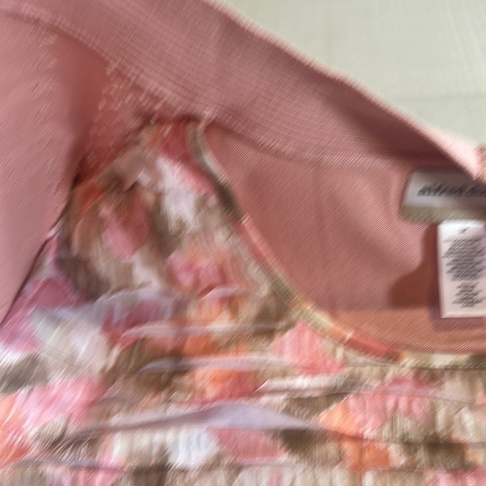 NWT Alfred Dunner Pink Open Front Knit Cardigan Sweater attached ruffle shirt 3x - Picture 8 of 10